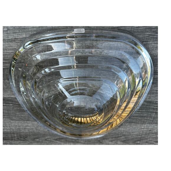 Ricci Casa Collection Caprice Art Deco Modern 24% Lead Crystal Bowl-Slovenia - Picture 11 of 12